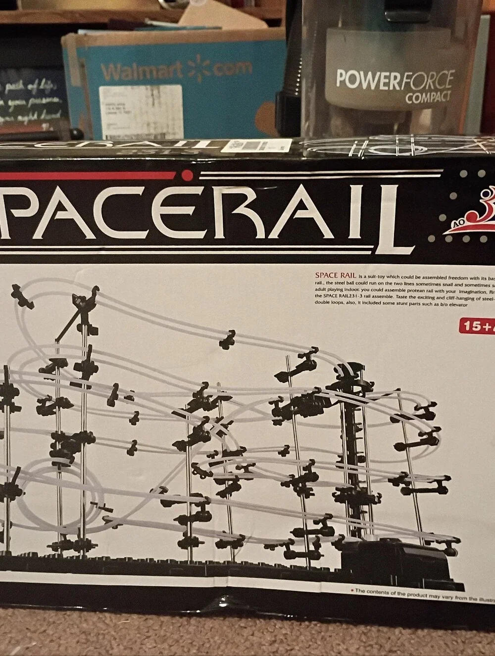 Space Rail Marble Run Track Set - Black & White